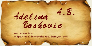 Adelina Bošković vizit kartica